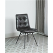 Pemberly Row Contemporary Faux Leather Upholstered Dining Chair Charcoal