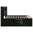 Pemberly Row Modern Wood Eastern King Platform Storage Bed in Black