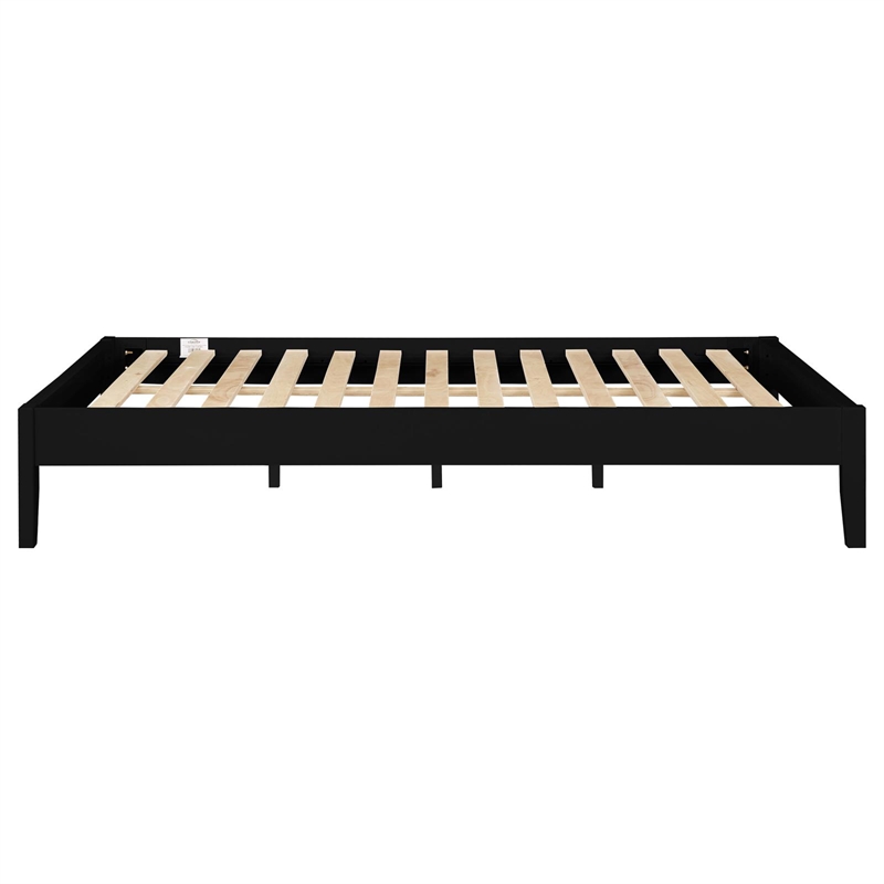 Pemberley Row Asian Hardwood Black Platform California King Bed Rectangular 75.75