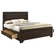 Pemberly Row Contemporary Wood California King Storage Bed Dark Cocoa