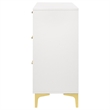 Pemberly Row 6-drawer Contemporary Wood Dresser with Metal Base in White