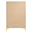 Pemberly Row 5-drawer Contemporary Wood Chest with Metal Base in White