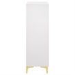 Pemberly Row 5-drawer Contemporary Wood Chest with Metal Base in White