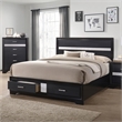 Pemberley Row Asian Hardwood Black Storage Bed Rectangular Under Bed Storage 63.5