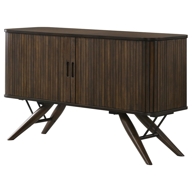 Pemberly Row 2-door Rectangular Mid-Century Wood Server Dark Walnut