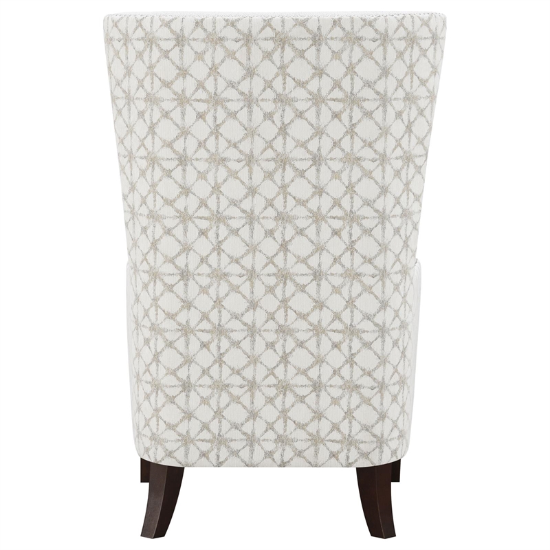 Pemberly Row Upholstered Fabric Accent Chair with Wingback in Latte