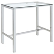 Pemberly Row 5-Piece Modern Glass & Metal Bar Set in Clear and Chrome