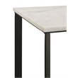 Pemberly Row Modern Metal Square Marble Top End Table White and Black