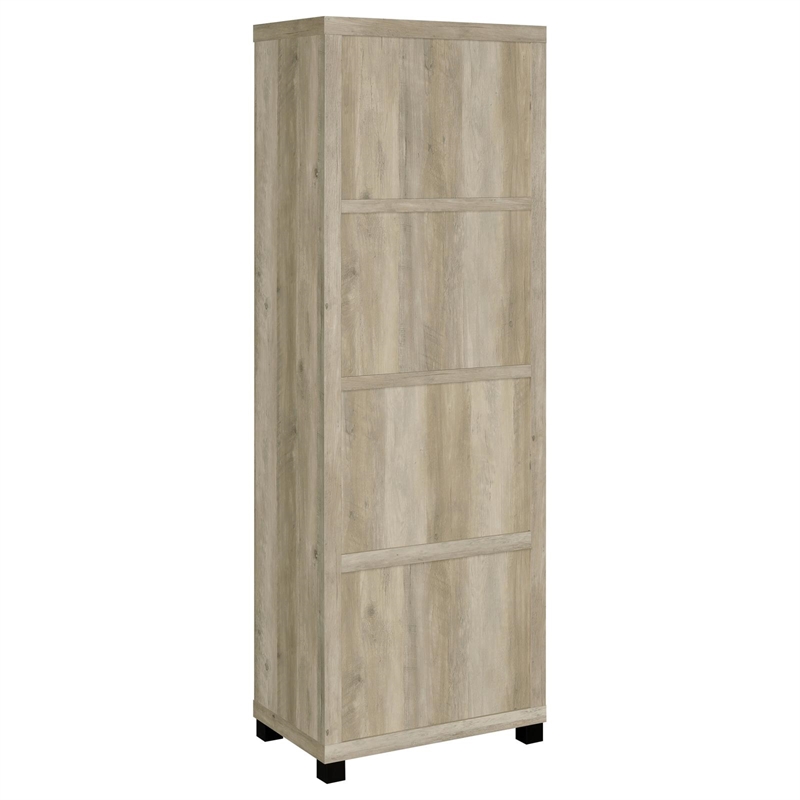 Pemberly Row 3-shelf Transitional Wood Media Tower in Antique Pine