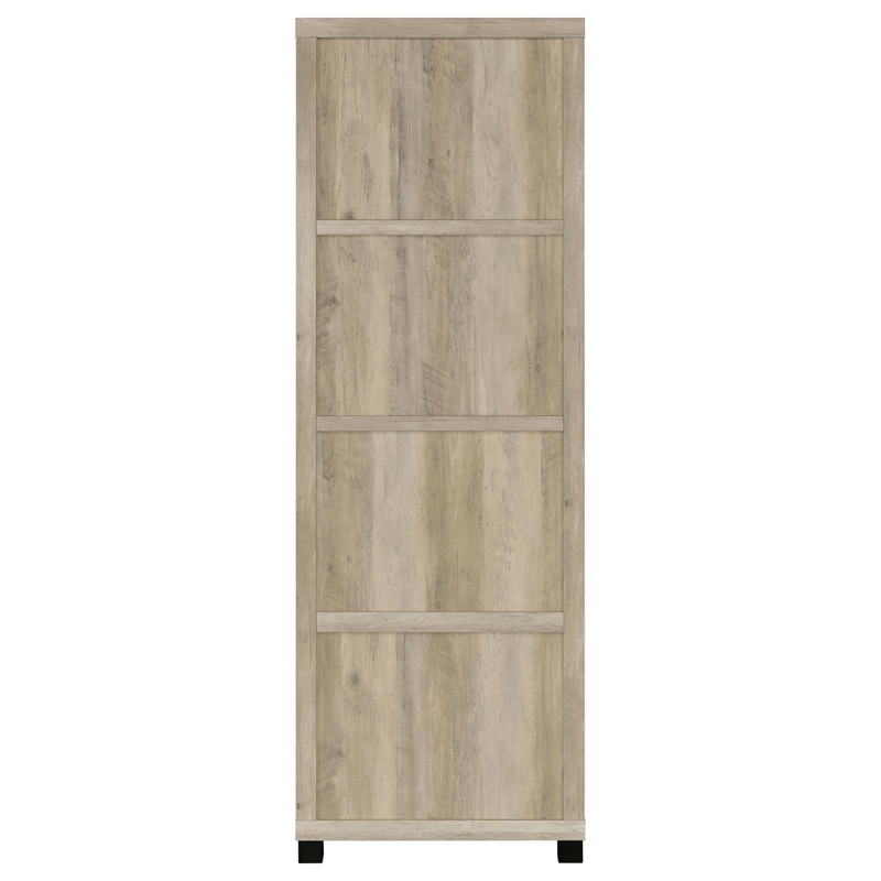 Pemberly Row 3-shelf Transitional Wood Media Tower in Antique Pine