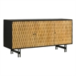 Pemberly Row 3-door Transitional Wood Accent Cabinet Natural and Black