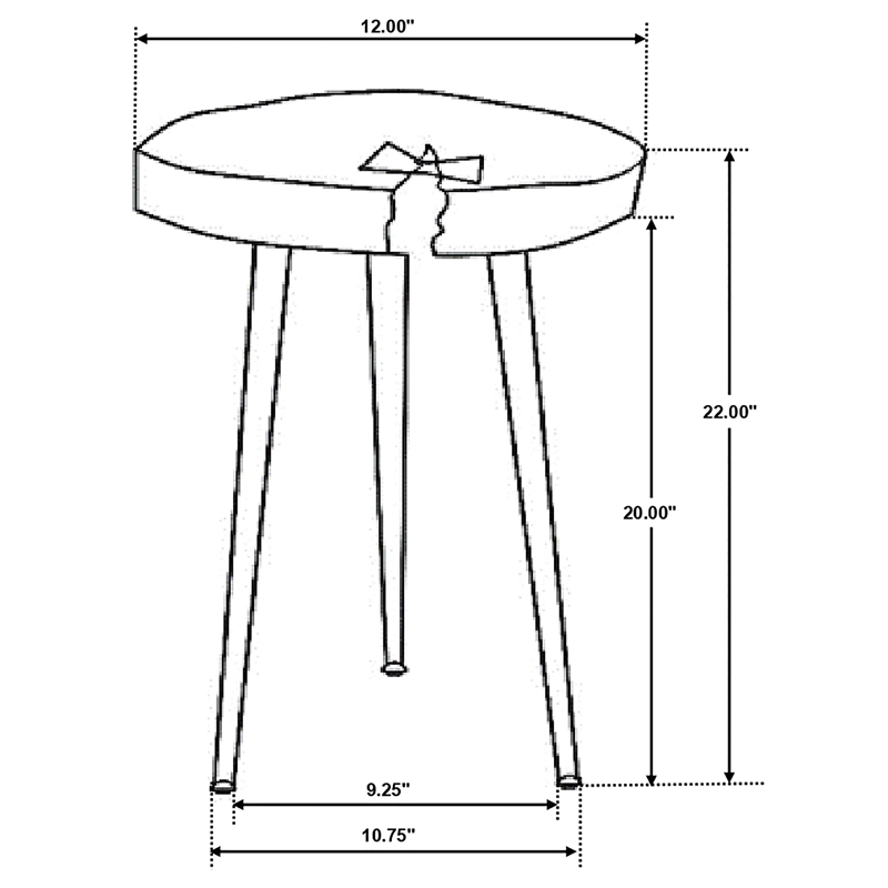Pemberly Row Farmhouse Round Wood Top Side Table Natural and Black