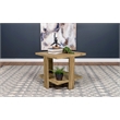 Pemberly Row 1-Shelf Square Farmhouse Engineered Wood End Table in Brown