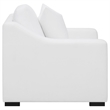 Pemberly Row Upholstered Transitional Fabric Chair with Sloped Arms in White