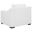 Pemberly Row Upholstered Transitional Fabric Chair with Sloped Arms in White