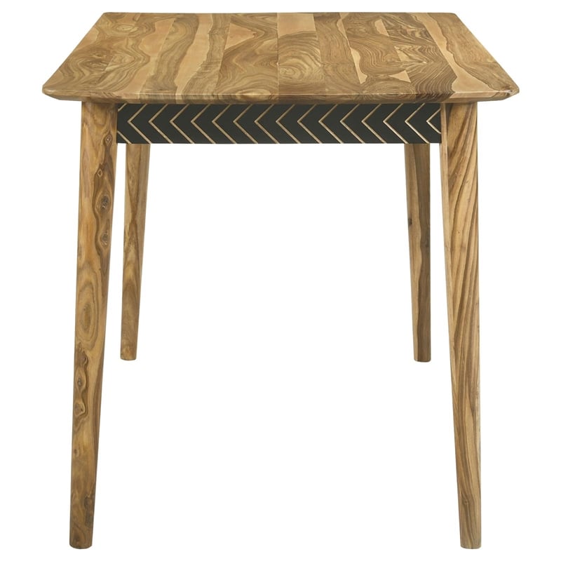 Pemberly Row 5-piece Wood Counter Height Dining Set in Natural and Camel
