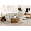 Pemberly Row Modern Velvet Upholstered Reversible Sectional Sofa in Sand
