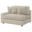 Pemberly Row Modern Velvet Upholstered Reversible Sectional Sofa in Sand