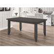 Pemberly Row Transitional Wood Rectangular Plank Top Dining Table Dark Gray