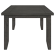 Pemberly Row Transitional Wood Rectangular Plank Top Dining Table Dark Gray