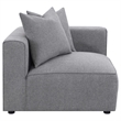 Pemberly Row Fabric Upholstered 6-piece Tight Seat Modular Sectional Gray