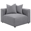 Pemberly Row Fabric Upholstered 6-piece Tight Seat Modular Sectional Gray