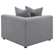 Pemberly Row Fabric Upholstered 6-piece Tight Seat Modular Sectional Gray