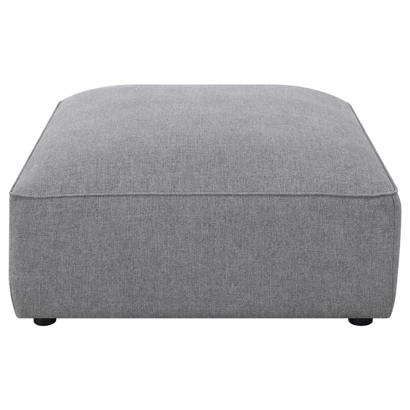 Pemberly Row Fabric Upholstered 6-piece Tight Seat Modular Sectional Gray