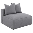 Pemberly Row Fabric Upholstered 6-piece Tight Seat Modular Sectional Gray