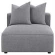 Pemberly Row Fabric Upholstered 6-piece Tight Seat Modular Sectional Gray