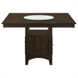 Pemberly Row 5-Piece Wood Counter Height Dining Set in Cappuccino and Beige