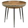 Pemberly Row 2-piece Wood Farmhouse Round Nesting Table Natural and Black
