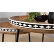 Pemberly Row 2-piece Wood Farmhouse Round Nesting Table Natural and Black