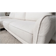 Pemberly Row Modern Fabric Upholstered Curved Arms Sectional Sofa in White