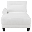 Pemberly Row Modern Fabric Upholstered Curved Arms Sectional Sofa in White