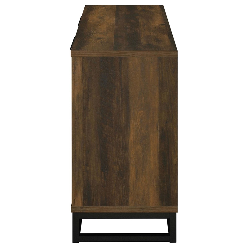 Pemberly Row 4-door Transitional Engineered Wood Accent Cabinet in Dark Pine