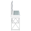 Pemberly Row 2-piece Wood Vanity Set with Hollywood Lighting White and Chrome