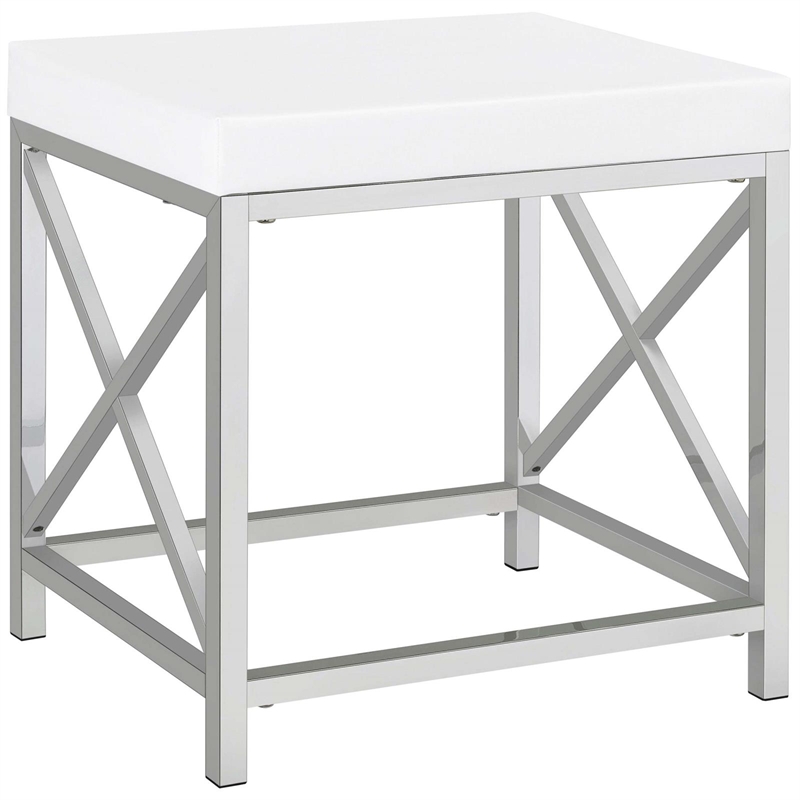 Pemberly Row 2-piece Wood Vanity Set with Hollywood Lighting White and Chrome