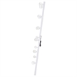 Pemberly Row Glass Full Length Floor Mirror with Lighting in White and Mirror
