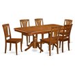 Pemberly Row Modern 7-piece Wood Kitchen Set in Saddle Brown