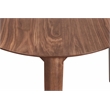 Pemberly Row Modern Corner Table and 2 Wood Back Chairs in Brown