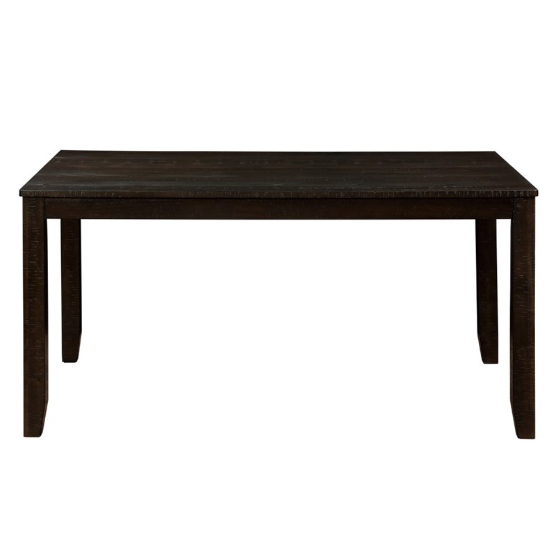 Pemberly Row Contemporary 7 Piece Wood Dining Set in Brown Finish