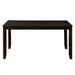 Pemberly Row Contemporary 7 Piece Wood Dining Set in Brown Finish
