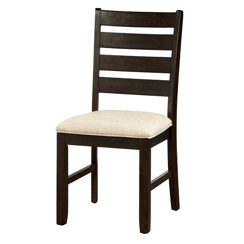 Pemberly Row Contemporary 7 Piece Wood Dining Set in Brown Finish