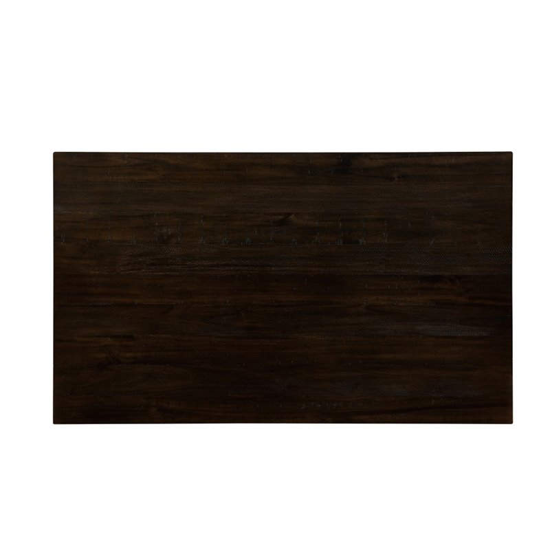 Pemberly Row Contemporary 7 Piece Wood Dining Set in Brown Finish