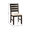 Pemberly Row Contemporary 7 Piece Wood Dining Set in Brown Finish