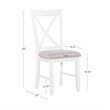 Pemberly Row Wood Five Piece Dining Set in Vanilla White and Gray