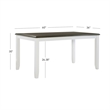 Pemberly Row Wood Five Piece Dining Set in Vanilla White and Gray
