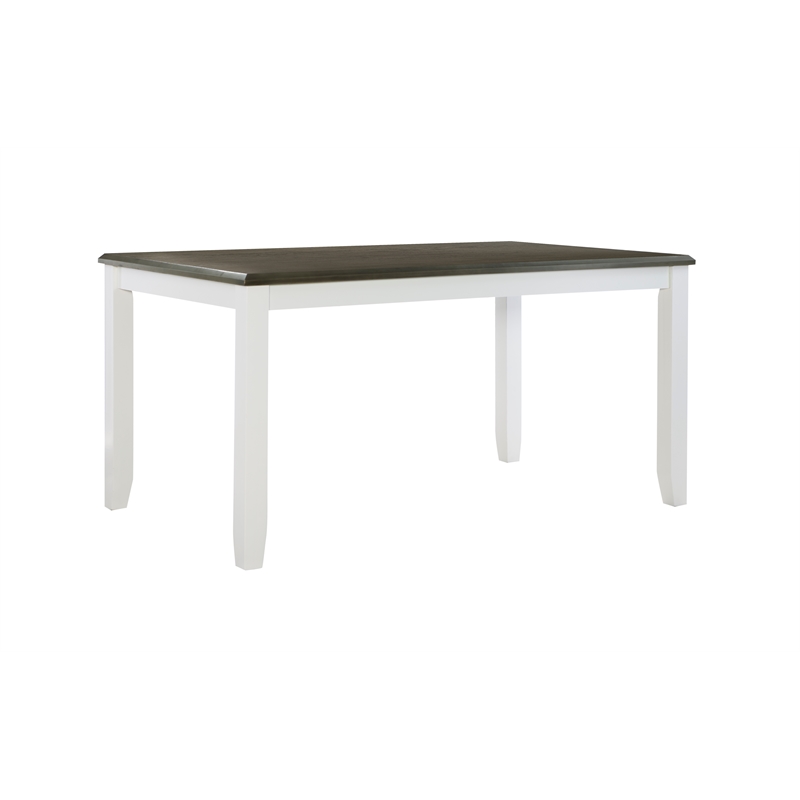 Pemberly Row Wood Five Piece Dining Set in Vanilla White and Gray