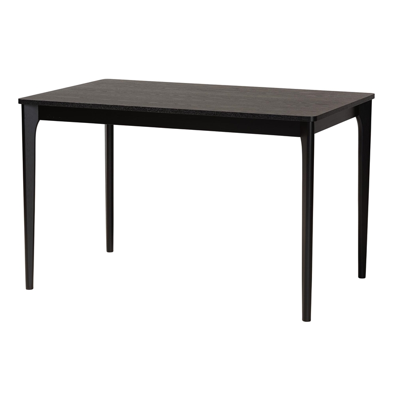 Pemberly Row Cream Fabric and Black Finished Wood 5-Piece Dining Set